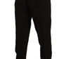 Dolce & Gabbana Elegant Brown Striped Wool Dress Pants