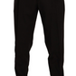 Dolce & Gabbana Elegant Brown Striped Wool Dress Pants