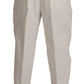 Dolce & Gabbana Elegant White Cotton Stretch Dress Pants