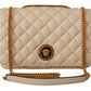 Versace Elegant White Nappa Leather Shoulder Bag