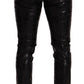 Dolce & Gabbana Elegant Black Logo Skinny Pants