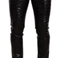 Dolce & Gabbana Elegant Black Logo Skinny Pants