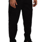 Dolce & Gabbana Chic Black Cargo Pants with Stretch Comfort