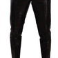 Dolce & Gabbana Metallic Black Slim Fit Dress Pants