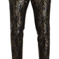 Dolce & Gabbana Elegant Slim Fit Metallic Dress Trousers