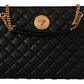 Versace Elegant Large Black Nappa Leather Tote