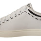 Dolce & Gabbana Elegant White Leather Casual Sneakers