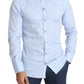 Dolce & Gabbana Elegant Light Blue Slim Fit Dress Shirt