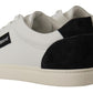 Dolce & Gabbana Elegant White Leather Low Top Sneakers