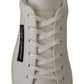 Dolce & Gabbana Elegant White Leather Low Top Sneakers