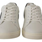 Dolce & Gabbana Elegant White Leather Low Top Sneakers