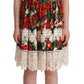 Dolce & Gabbana Floral Shift Short Sleeve Dress