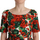 Dolce & Gabbana Floral Shift Short Sleeve Dress