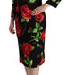 Dolce & Gabbana Elegant Floral Print Silk Sheath Dress