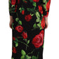 Dolce & Gabbana Elegant Floral Print Silk Sheath Dress