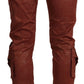 Just Cavalli Elegant Cropped Mid Waist Cotton Pants