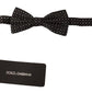 Dolce & Gabbana Elegant Silk Black Fantasy Bow Tie