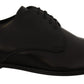 Dolce & Gabbana Elegant Black Leather Derby Shoes