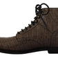 Dolce & Gabbana Elegant Crocodile Derby Brogue Boots