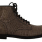 Dolce & Gabbana Elegant Crocodile Derby Brogue Boots