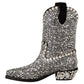 Dolce & Gabbana Crystal-Embellished Black Suede Boots