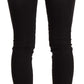 GF Ferre Chic Black Washed Slim Fit Mid Waist Jeans