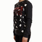 Versace Jeans Chic Black Leopard Crew Neck Pullover