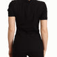 Dolce & Gabbana Elegant Black Cotton Short Sleeve Top