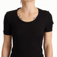 Dolce & Gabbana Elegant Black Cotton Short Sleeve Top