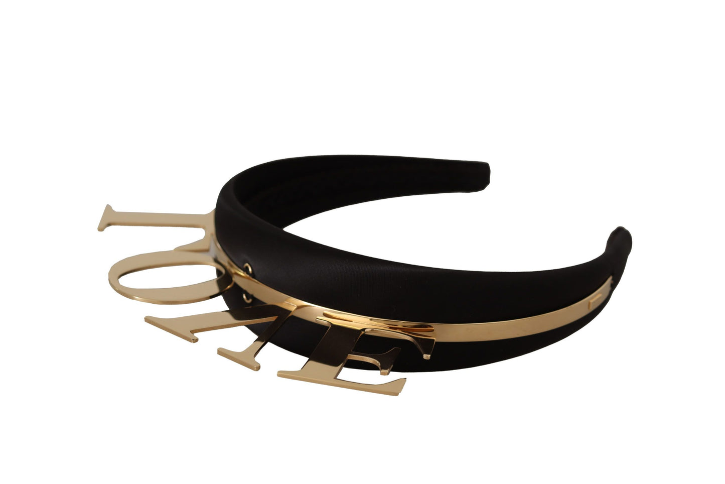 Dolce & Gabbana Elegant Black Gold Love Diadem Headband