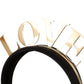 Dolce & Gabbana Elegant Black Gold Love Diadem Headband