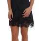 Dolce & Gabbana Elegant Black Silk Lace Lingerie Dress