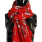 Dolce & Gabbana Elegant Red Fish Print Cotton Scarf