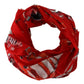 Dolce & Gabbana Elegant Red Fish Print Cotton Scarf