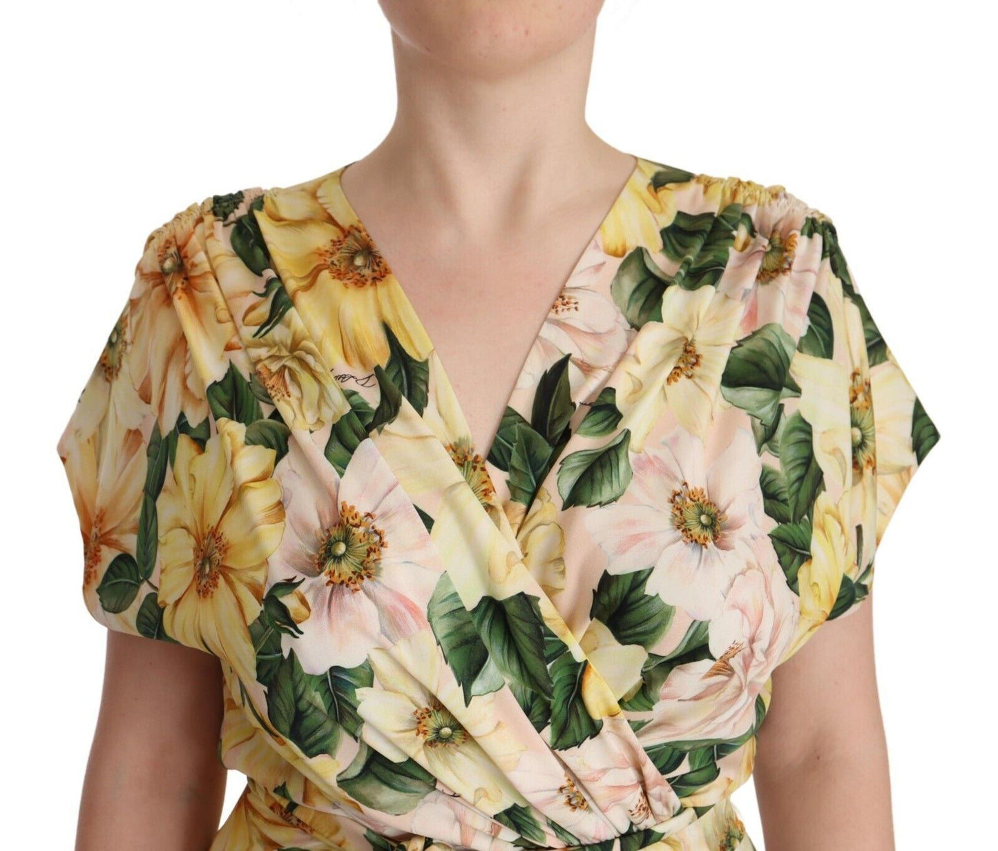 Dolce & Gabbana Elegant Silk Floral Mini Wrap Dress