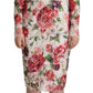 Dolce & Gabbana Elegant Sheath Lace Floral Midi Dress