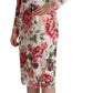 Dolce & Gabbana Elegant Sheath Lace Floral Midi Dress