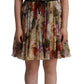 Dolce & Gabbana Elegant Floral Print Silk Mini Dress