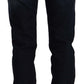 GF Ferre Chic Mid-Waist Skinny Jeans in Dark Blue Wash