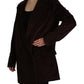 Dolce & Gabbana Elegant Burgundy Double-Breasted Trench Coat