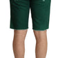 Dolce & Gabbana Chic Green Denim Bermuda Shorts