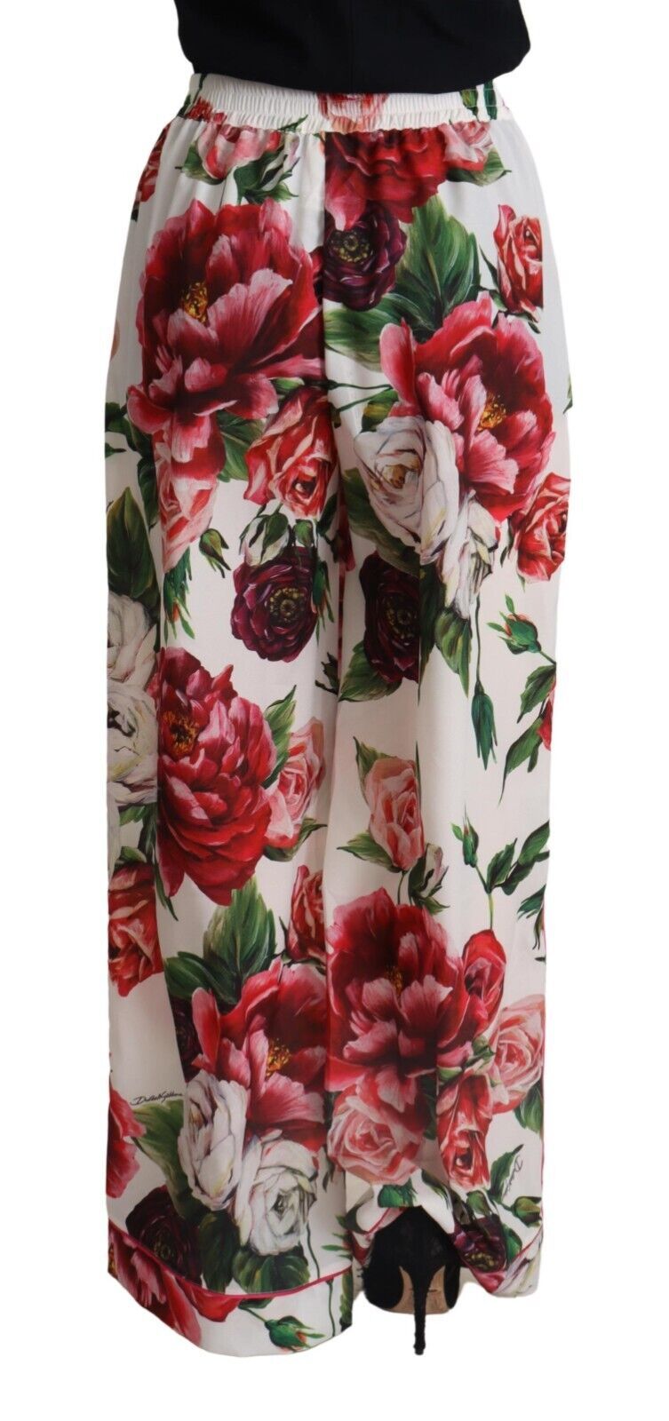 Dolce & Gabbana Elegant Floral Wide Leg Pants