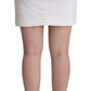 Dolce & Gabbana Chic Embellished White Denim Mini Skirt