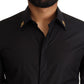 Dolce & Gabbana Elegant Slim Fit Black Cotton Dress Shirt