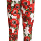 Dolce & Gabbana Chic Anemone Printed Tapered Cotton Pants