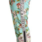 Dolce & Gabbana Floral Viscose Jogger Pants in Green