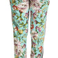 Dolce & Gabbana Floral Viscose Jogger Pants in Green