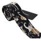 Dolce & Gabbana Black Gold Music Print Silk Neck Tie