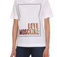 Love Moschino Embossed Fluorescent Logo Cotton Tee