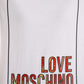 Love Moschino Embossed Fluorescent Logo Cotton Tee